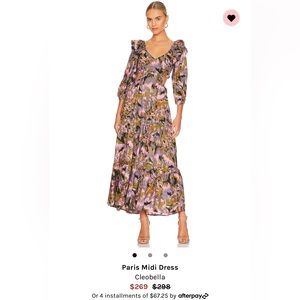 Paris Midi Dress - Cleobella, Size L. Worn once, like new.